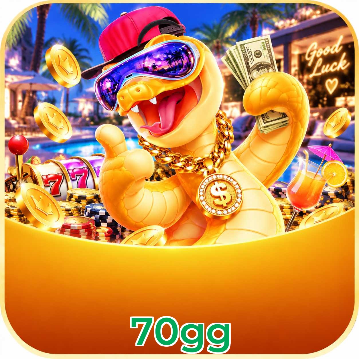 Página oficial da 70gg no Facebook com promoções e suporte